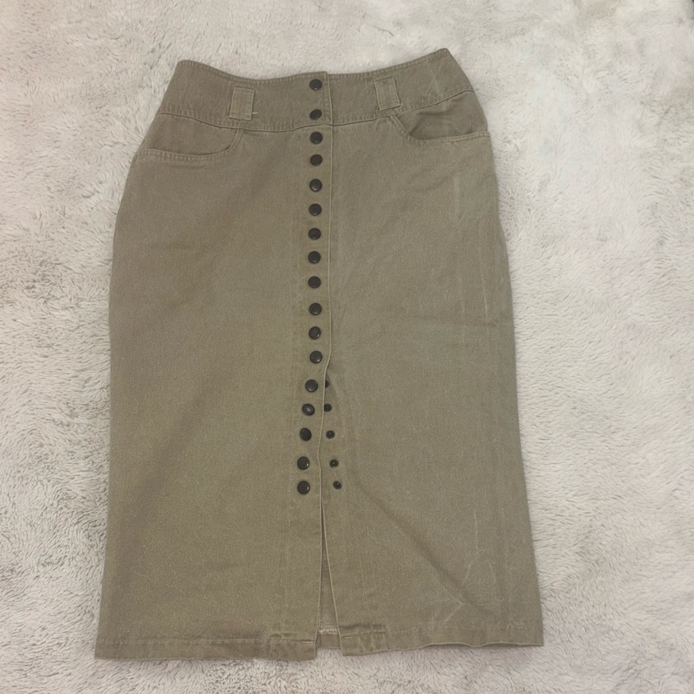 Bellagio sport cotton button down skirt